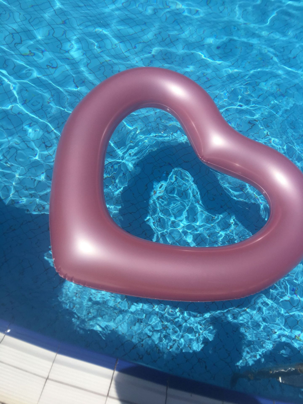 Srcolni plivački prsten s perlama za odrasle, ekološki PVC, debljina 0.22 mm, pogodan za plivanje i hodanje uz vodu