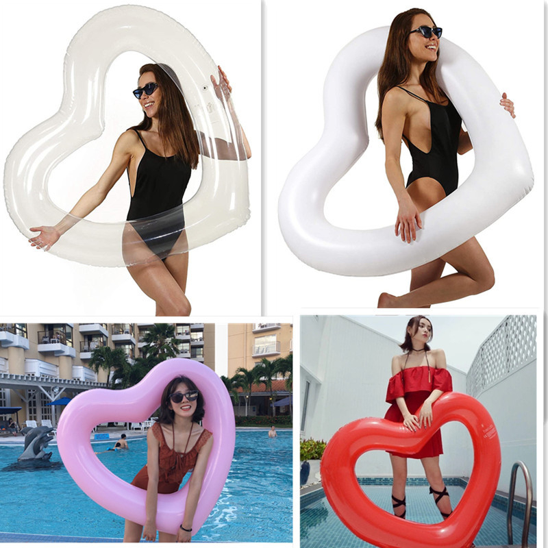 Srcolni plivački prsten s perlama za odrasle, ekološki PVC, debljina 0.22 mm, pogodan za plivanje i hodanje uz vodu