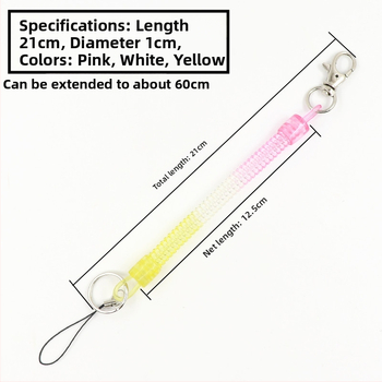 Telefono raktų pakabukas su elastiniu virve, prieš netekimą, kūrybinis unisex dizainas, plastmasos medžiaga, japonų-korejiečių stilius