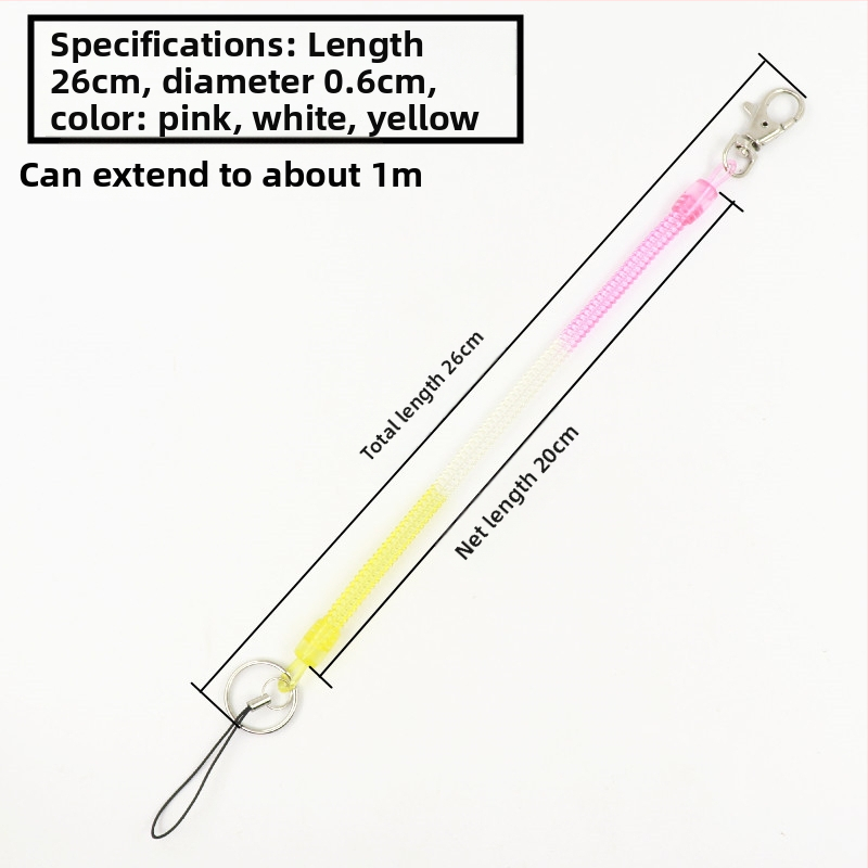Telefono raktų pakabukas su elastiniu virve, prieš netekimą, kūrybinis unisex dizainas, plastmasos medžiaga, japonų-korejiečių stilius
