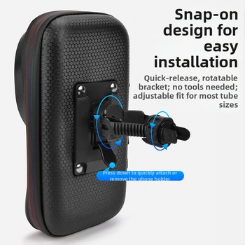 Αδιάβροχη θήκη τηλεφώνου με οθόνη αφής, γρήγορη βάση με απελευθέρωση για ποδήλατα, χωρητικότητα 0,8 L, σκληρό κάτω μέρος