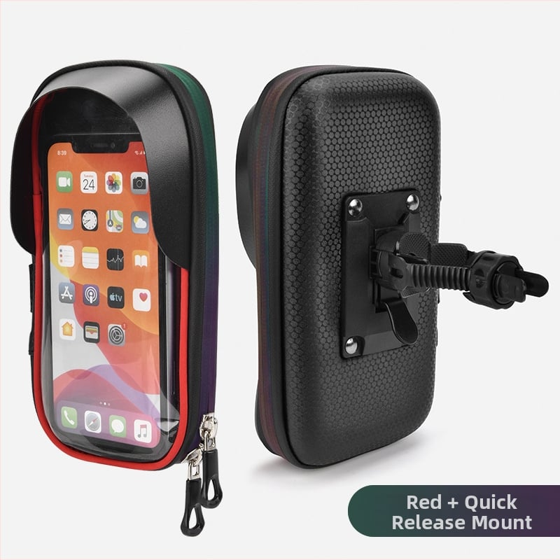 Αδιάβροχη θήκη τηλεφώνου με οθόνη αφής, γρήγορη βάση με απελευθέρωση για ποδήλατα, χωρητικότητα 0,8 L, σκληρό κάτω μέρος
