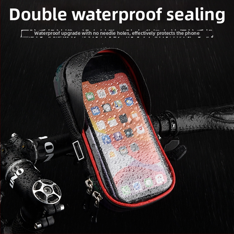 Αδιάβροχη θήκη τηλεφώνου με οθόνη αφής, γρήγορη βάση με απελευθέρωση για ποδήλατα, χωρητικότητα 0,8 L, σκληρό κάτω μέρος