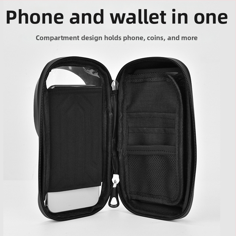 Αδιάβροχη θήκη τηλεφώνου με οθόνη αφής, γρήγορη βάση με απελευθέρωση για ποδήλατα, χωρητικότητα 0,8 L, σκληρό κάτω μέρος