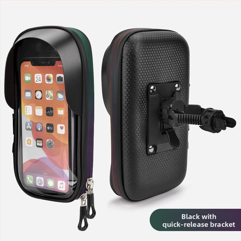 Αδιάβροχη θήκη τηλεφώνου με οθόνη αφής, γρήγορη βάση με απελευθέρωση για ποδήλατα, χωρητικότητα 0,8 L, σκληρό κάτω μέρος