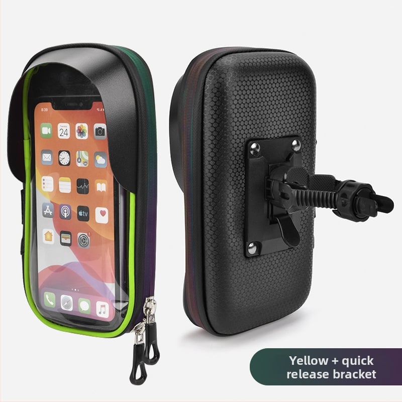 Αδιάβροχη θήκη τηλεφώνου με οθόνη αφής, γρήγορη βάση με απελευθέρωση για ποδήλατα, χωρητικότητα 0,8 L, σκληρό κάτω μέρος