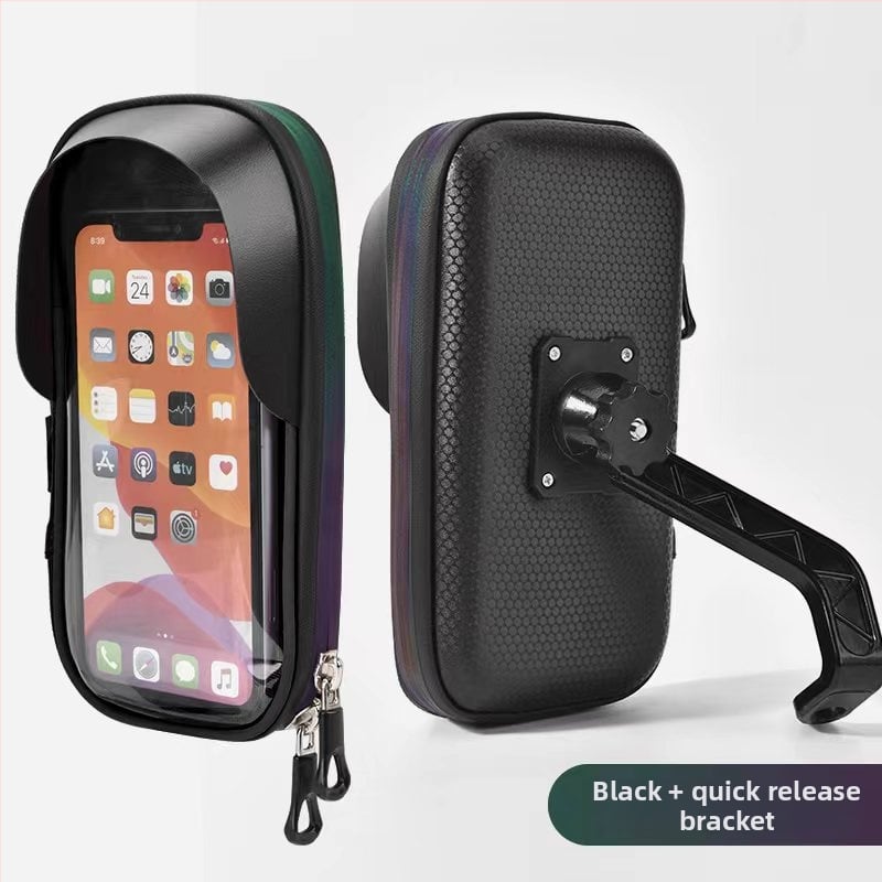 Αδιάβροχη θήκη τηλεφώνου με οθόνη αφής, γρήγορη βάση με απελευθέρωση για ποδήλατα, χωρητικότητα 0,8 L, σκληρό κάτω μέρος