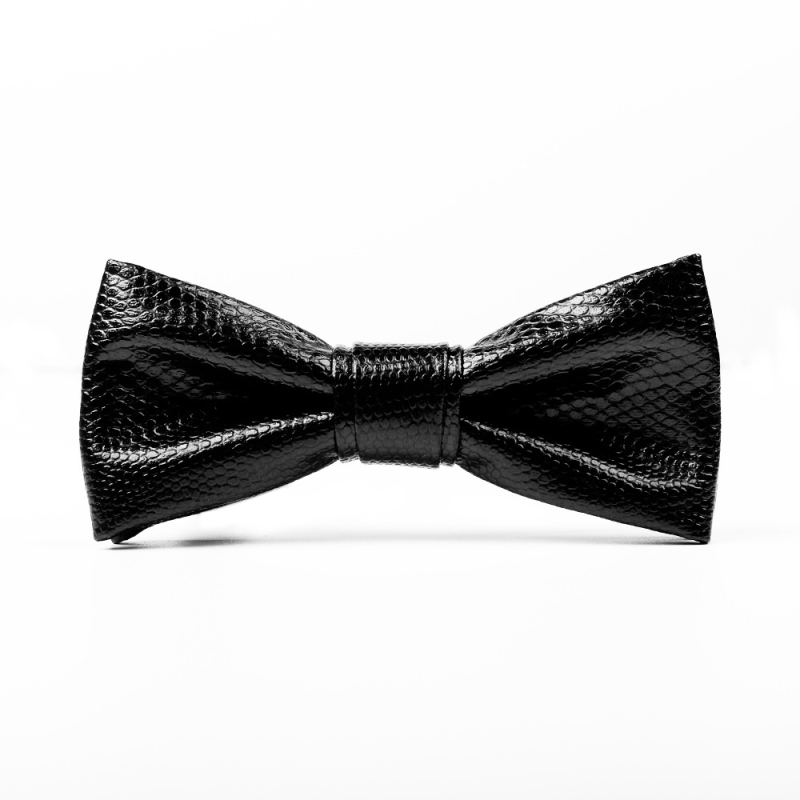 Tauriņkaklasaite no PU ādas, Monohromatiska, Vīriešu brīvā laika stils, Pielāgojams ar privāto zīmolu