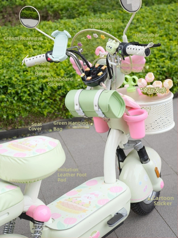 Σετ τσαντών αποθήκευσης για ηλεκτρικό όχημα: πίσω αδιάβροχη κρεμαστή τσάντα αποθήκευσης και μπροστινή μαλακή τσάντα από τεχνητό δέρμα, ρετρό στυλ