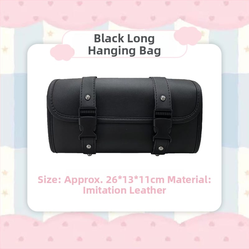 Σετ τσαντών αποθήκευσης για ηλεκτρικό όχημα: πίσω αδιάβροχη κρεμαστή τσάντα αποθήκευσης και μπροστινή μαλακή τσάντα από τεχνητό δέρμα, ρετρό στυλ