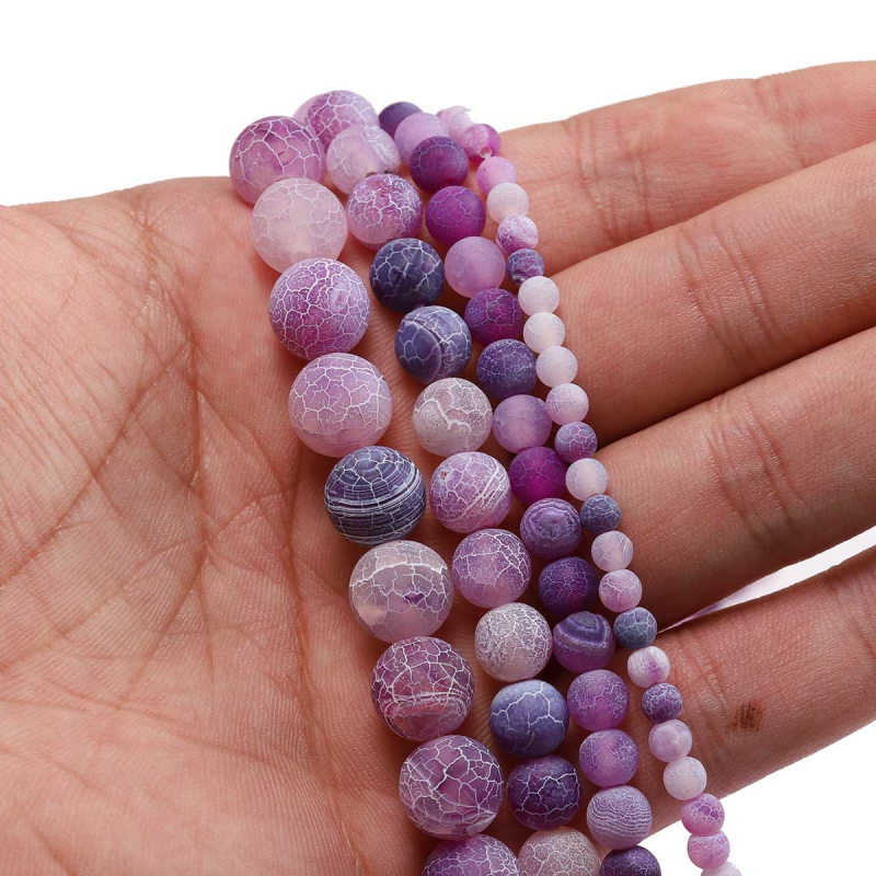 Matirane agat kuglice, šarene okrugle perle za DIY nakit