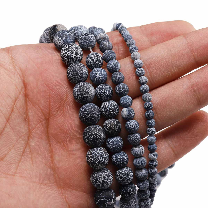 Matirane agat kuglice, šarene okrugle perle za DIY nakit