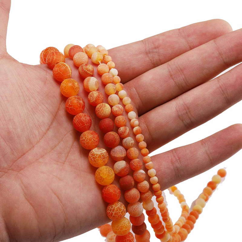 Matirane agat kuglice, šarene okrugle perle za DIY nakit