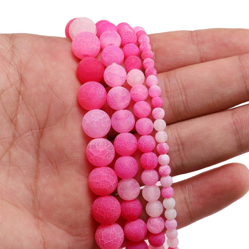 Matirane agat kuglice, šarene okrugle perle za DIY nakit