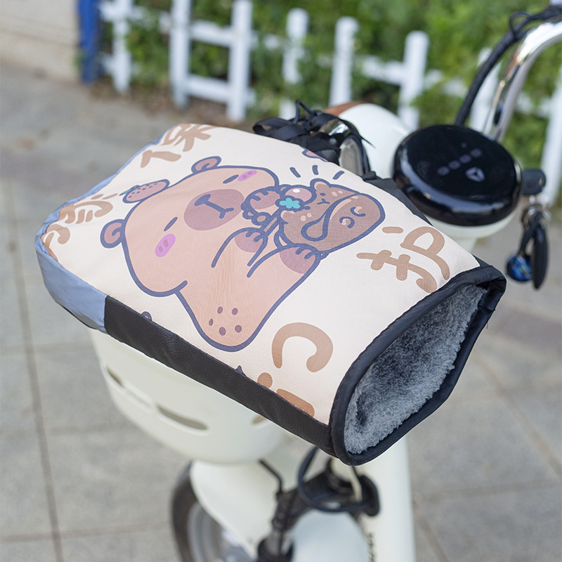 Elektromos motorkerékpár kormány téli kesztyűk (Bőr; Crown Enterprise; Felnőttek; Uniszex; Kerékpáros kesztyűk)