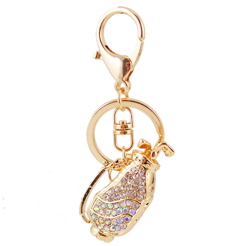 Breloc pentru chei cu temă golf, aliaj de zinc, stil modern minimalist, cadou pentru iubită