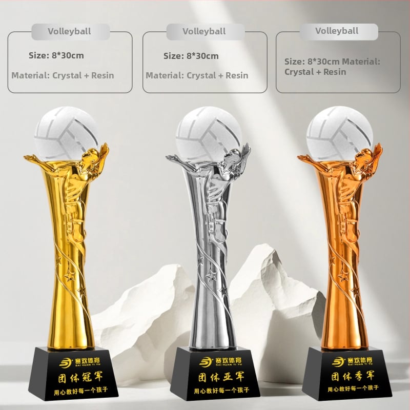 Спортен трофей – смола, персонализиран логотип, марка Shadow Crystal Fantasy Dust, идеален за награди, корпоративни подаръци и декорация