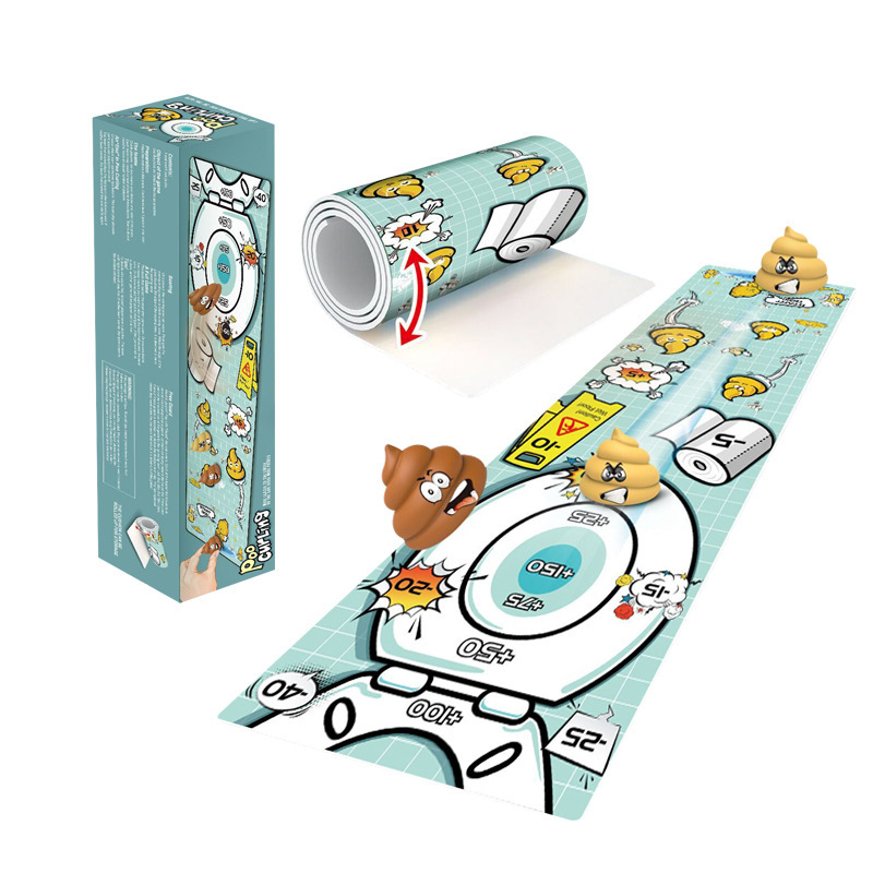 Švietėjiška stalinė žaidimų lenta — futbolas, boulingas ir curling, plastikinė konstrukcija, tėvų-vaikų sąveika, skirta 4–14 metų vaikams