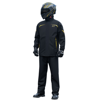 Podijeljeni kišni set za vožnju motociklom i električnim biciklom s reflektirajućim dizajnom, hlače za kišu cijelog tijela za odrasle, tkanina Chunya Spinning, PVC premaz, mogućnost tiska loga