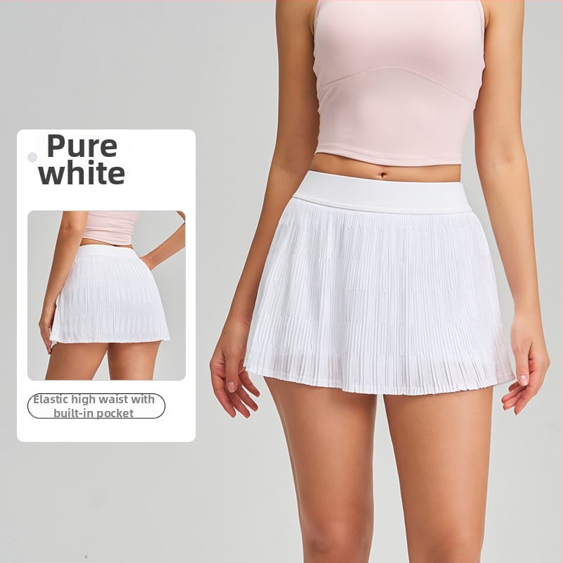 Fitnesa svārki ar plisētu dizainu, zīmols YOGA PARADISE, rudens 2025, sastāvs: 75% neilona, 25% spandeks