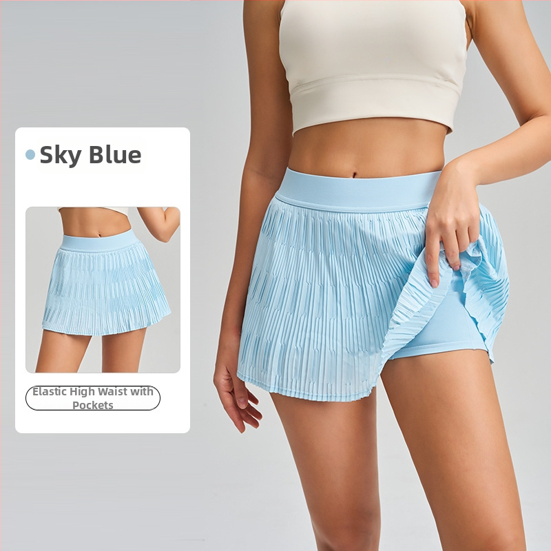 Fitnesa svārki ar plisētu dizainu, zīmols YOGA PARADISE, rudens 2025, sastāvs: 75% neilona, 25% spandeks