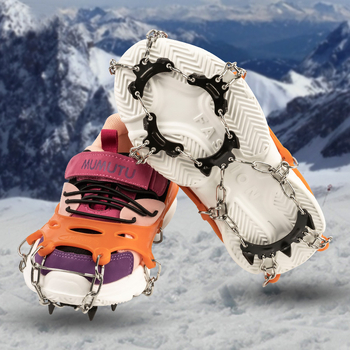 11-зъбни детски антихлъзгащи се калъфи за обувки със снежен нокът, неръждаема стомана, Mount Rock