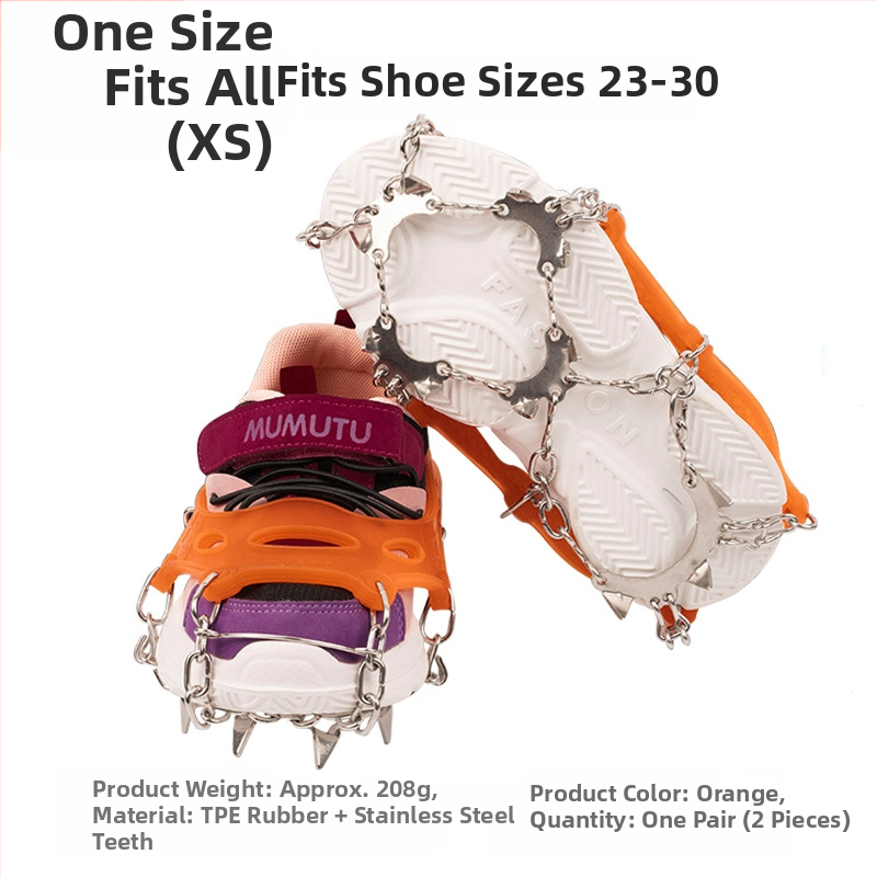 11-зъбни детски антихлъзгащи се калъфи за обувки със снежен нокът, неръждаема стомана, Mount Rock