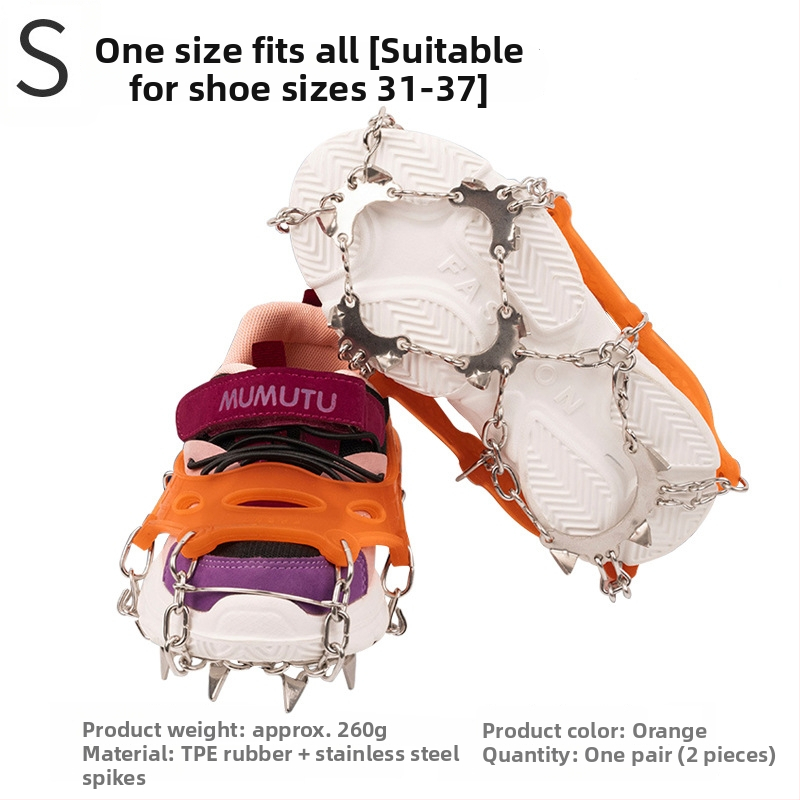 11-зъбни детски антихлъзгащи се калъфи за обувки със снежен нокът, неръждаема стомана, Mount Rock