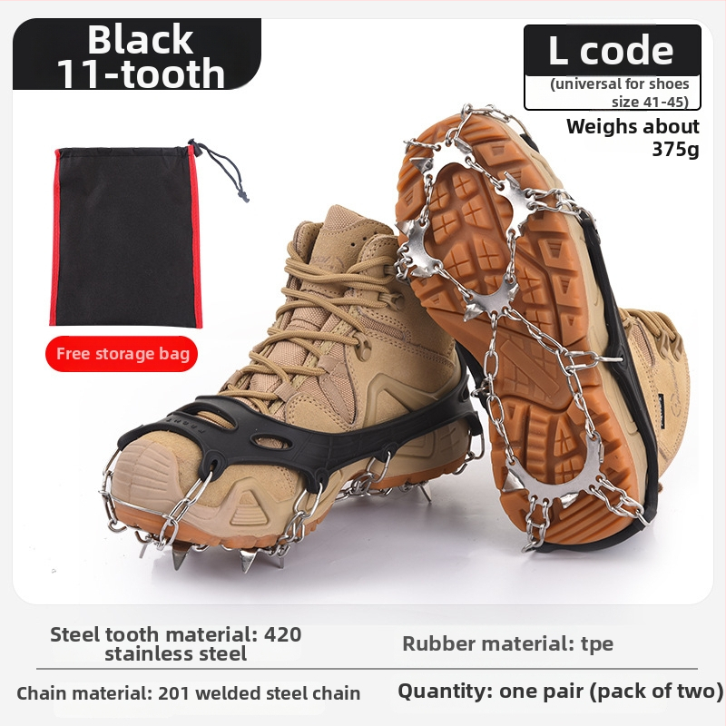 11-зъбни детски антихлъзгащи се калъфи за обувки със снежен нокът, неръждаема стомана, Mount Rock