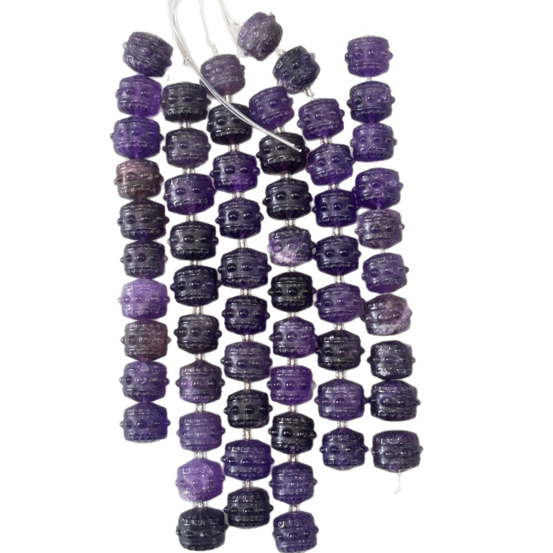 Perle - prirodni kamen, drum perle s totemskim uzorkom, modni stil, Xi Cui marka, rezanje, brušenje i poliranje