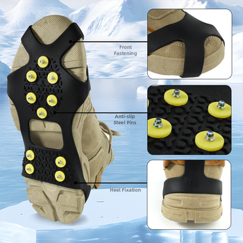 Neslidūs batų įdėklai su 10 dantų - TPE medžiaga, 100 vnt dėžutėje, kilmė Dongguan