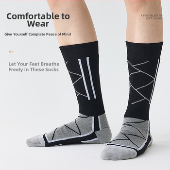 Sporta zeķes ar fleece oderi, universālas, ziemas, poliester