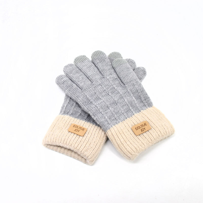 Mănuși Jacquard cu touchscreen, căptușite cu catifea, calde pentru exterior, potrivite pentru schi și ciclism, unisex • Funcție: Protecția mâinilor • Greutate: 55 • Utilizare: Generală