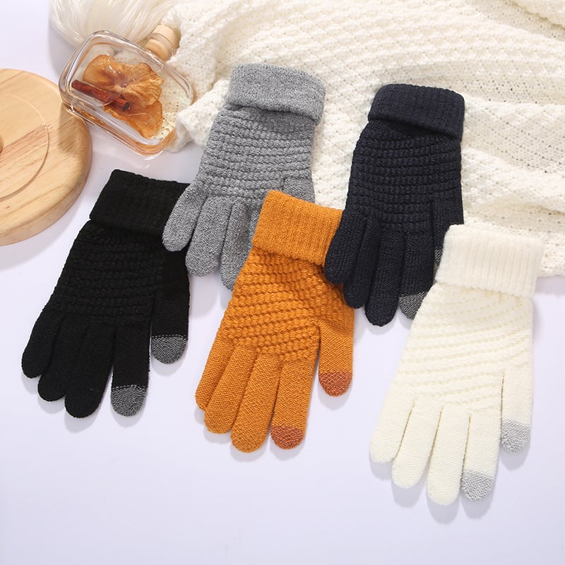 Mănuși Jacquard cu touchscreen, căptușite cu catifea, calde pentru exterior, potrivite pentru schi și ciclism, unisex • Funcție: Protecția mâinilor • Greutate: 55 • Utilizare: Generală