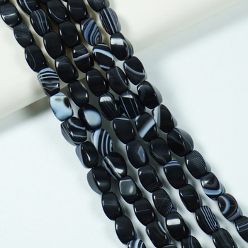 Ažūra ahāta vītņotas pērlītes – brīvas pērlītes DIY rotaslietu komplektam, Sansan zīmols, pulētas, stilīgi atdalītāji rokassprādzei, līniju raksts