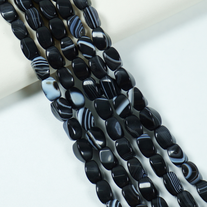 Ažūra ahāta vītņotas pērlītes – brīvas pērlītes DIY rotaslietu komplektam, Sansan zīmols, pulētas, stilīgi atdalītāji rokassprādzei, līniju raksts