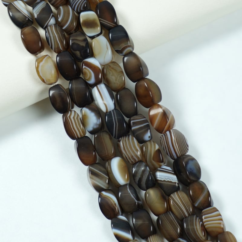 Ažūra ahāta vītņotas pērlītes – brīvas pērlītes DIY rotaslietu komplektam, Sansan zīmols, pulētas, stilīgi atdalītāji rokassprādzei, līniju raksts