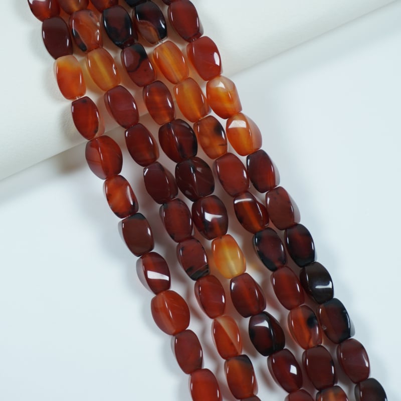 Ažūra ahāta vītņotas pērlītes – brīvas pērlītes DIY rotaslietu komplektam, Sansan zīmols, pulētas, stilīgi atdalītāji rokassprādzei, līniju raksts