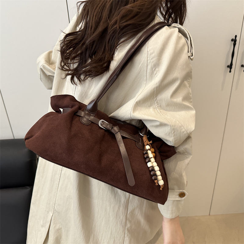 Yicai Socialite PU bucket bag za poslovno putovanje, horizontalni kvadratni oblik, zip