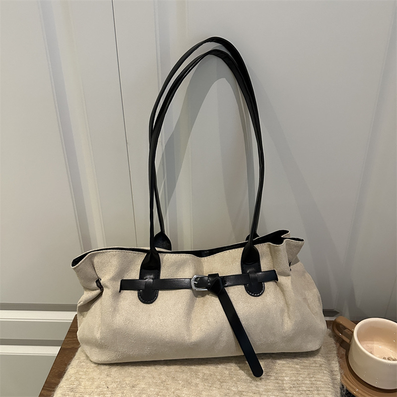 Yicai Socialite PU bucket bag za poslovno putovanje, horizontalni kvadratni oblik, zip