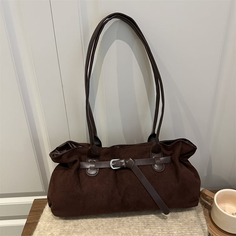 Yicai Socialite PU bucket bag za poslovno putovanje, horizontalni kvadratni oblik, zip