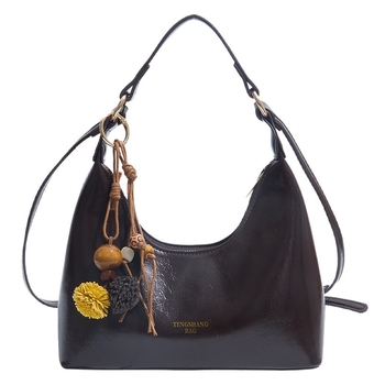 Sieviešu dumpling stila soma, PU materiāls, ielu stils, poliestera iekšējā odere, rāvējslēdzējs