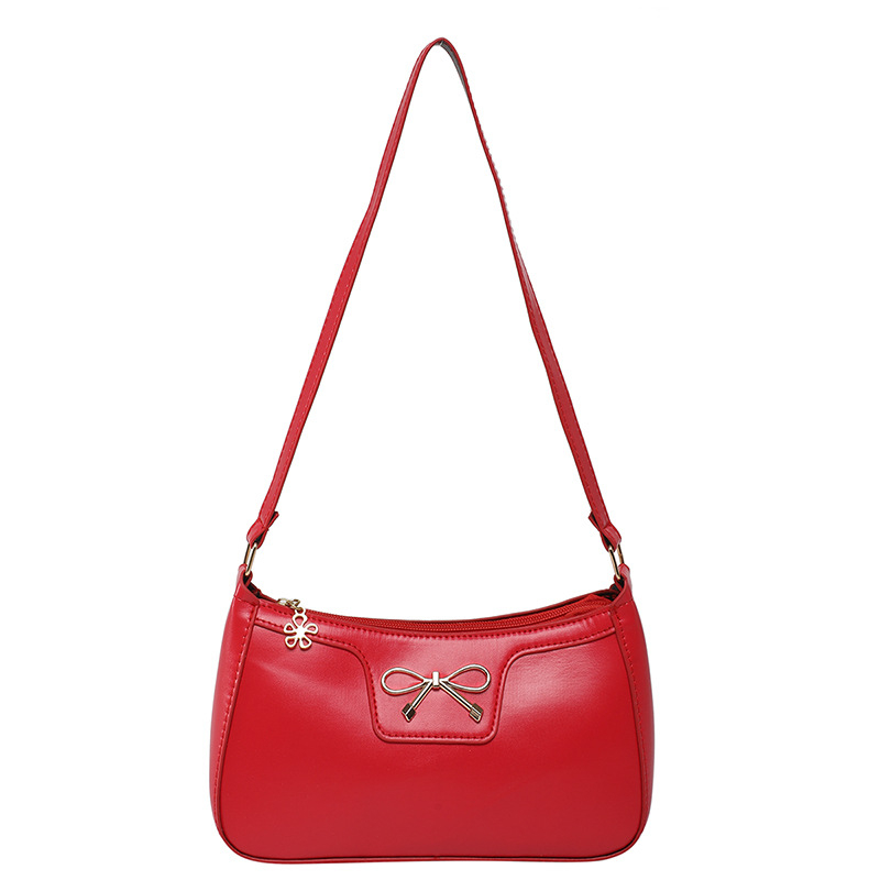 PU plecu soma ar rāvējslēdzēju, horizontāla kvadrāta forma, pilsētas minimālisms, poliestera iekšējā odere, viena pleca siksna, baguette stila sieviešu soma, pavasaris 2025