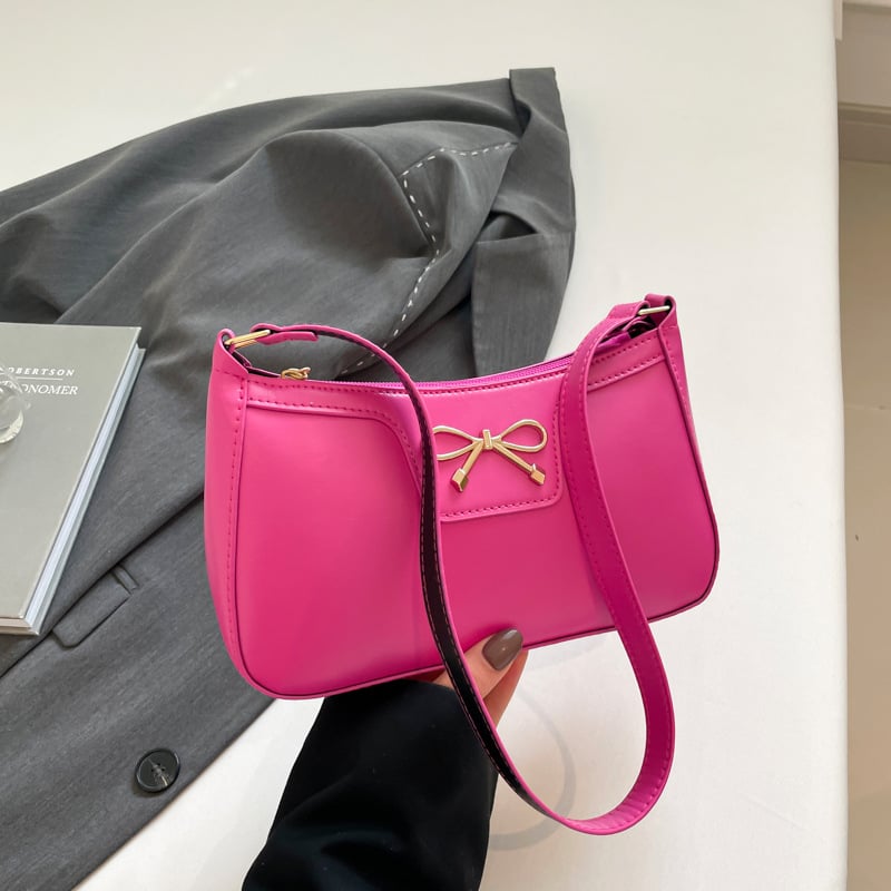 PU plecu soma ar rāvējslēdzēju, horizontāla kvadrāta forma, pilsētas minimālisms, poliestera iekšējā odere, viena pleca siksna, baguette stila sieviešu soma, pavasaris 2025