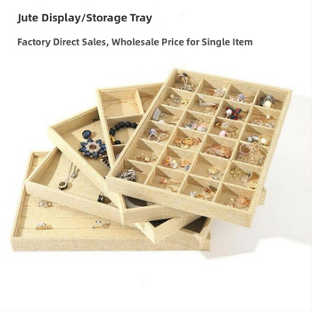 Gredzenu un juvelierizstrādājumu demonstrēšanas paliktnis — ABS materiāls, samta iekšējā apdare, viens līmenis, augstas klases dizains, šuvju izstrāde