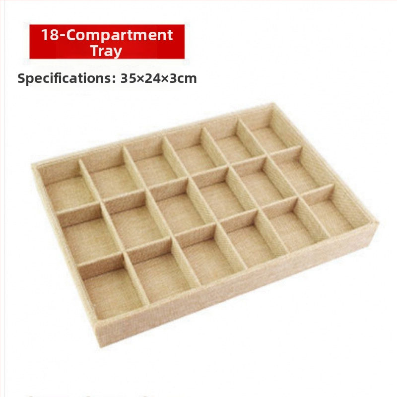 Gredzenu un juvelierizstrādājumu demonstrēšanas paliktnis — ABS materiāls, samta iekšējā apdare, viens līmenis, augstas klases dizains, šuvju izstrāde