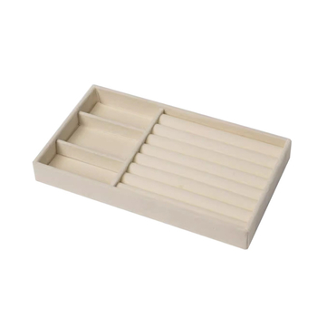 Juvelyrinių papuošalų laikymo dėžutė su skyriais, flanelės medžiaga, stalinis montavimas, 1 sluoksnis, daugiafunkcinė, dulkėms atspari, Korėjos stiliaus