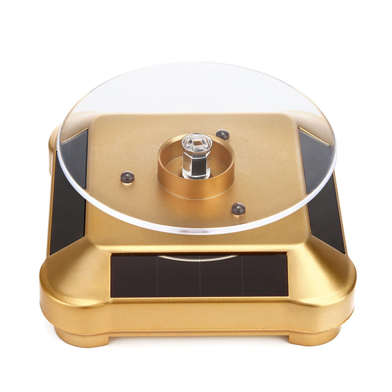 Rotējošs bižūru displeja statīvs, ABS materiāls, LED apgaismojums, saules enerģija - Purple Sun