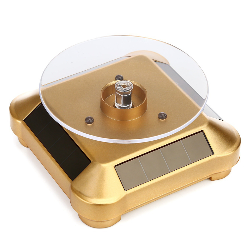 Rotējošs bižūru displeja statīvs, ABS materiāls, LED apgaismojums, saules enerģija - Purple Sun