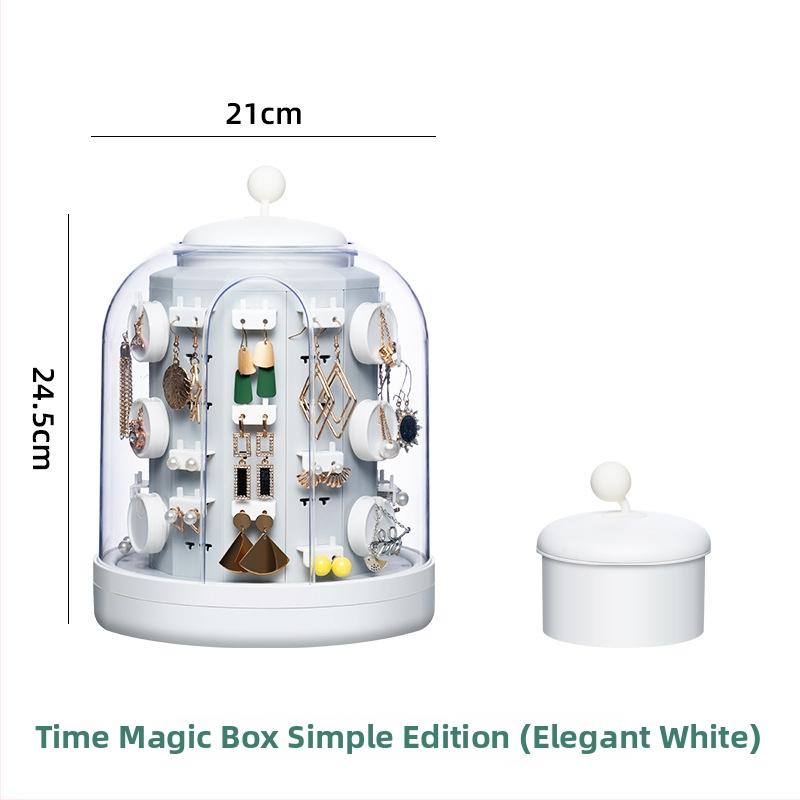 3 pakopų papuošalų laikymo dėžutė staliniam naudojimui – plastikas, dulkių atsparumas, didelė talpa